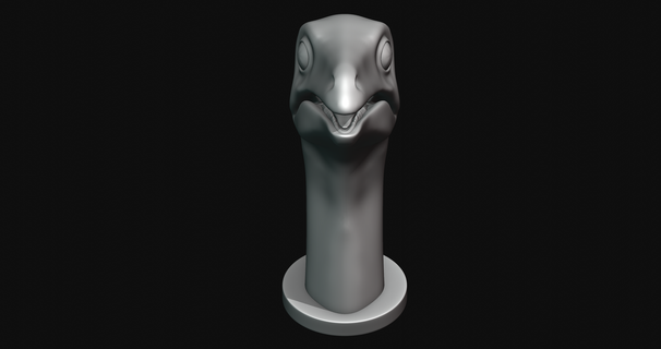 avestruz cabeza 3d impresión modelo 3d print model - Mito3D