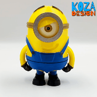 stuart mischievous minion flexy flexi funny koza design crazy despicable art toy 3d print model - Mito3D