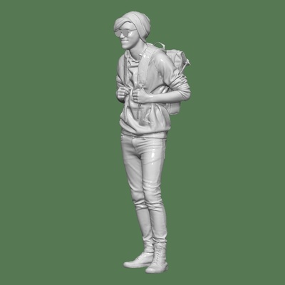 estudiante bolso personas personaje diorama hombre fundido presión 1 64 cuerpo 32 bosquejo miniatura humano miniaturas figuritas 3d print model - Mito3D