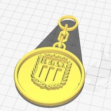 student shield from students the silver key ring 3d print model - Mito3D