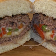 farcito di burger premere juicy lucy maker casa cucina, sala da pranzo 3d print model - Mito3D