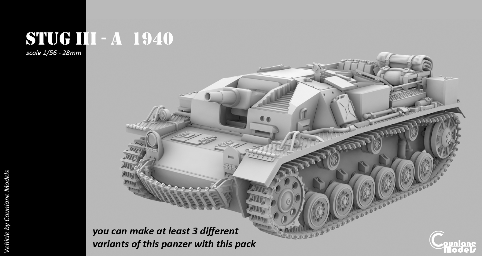 stug iii gioco ww2 1 56 28mm 3D print model - Mito3D