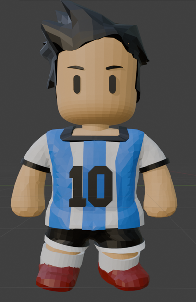 tropezón chicos messi juego figura 3d print model - Mito3D