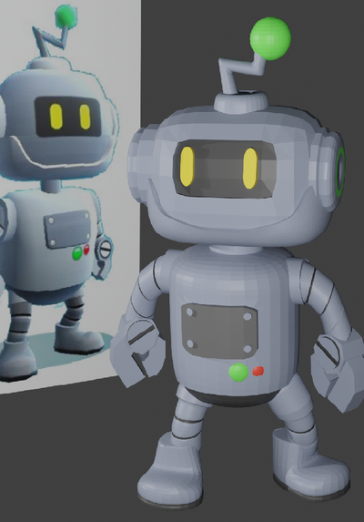 stolpern jungs roboter spiel juego figura 3d print model - Mito3D