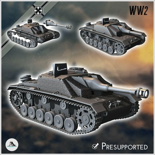 sturmhaubitze stuh 42 ausf g 1944 sdkfz 142-2 - germany eastern western front normandy stalingrad berlin bulge wwii 3d print model - Mito3D