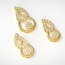 stil kolye setleri takı mücevher küpe mücevherler yüzük altın gümüş mükemmel 3d print model - Mito3D