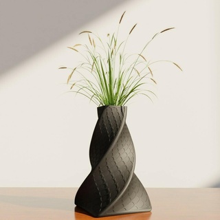 elegante negro espiral florero 3d print model - Mito3D