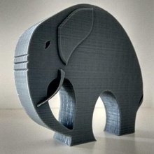 stylish elephant game stylised animals 3d print model - Mito3D
