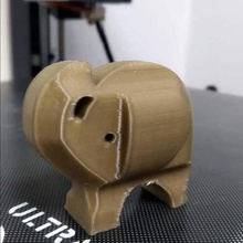 stilvolle Elefant-2 Spiel Tiere 3d print model - Mito3D