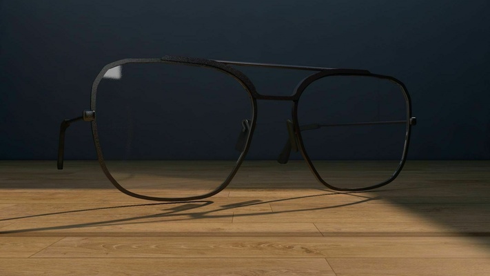 moda óculos lente beleza único alto 3d print model - Mito3D