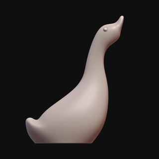 stylish goose decoration object geese animal family birds figure modern art artwork deco neck long 3d print model - Mito3D