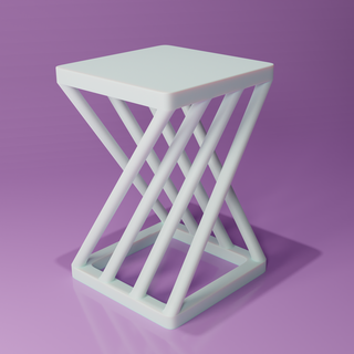stylish mini stool table chair home decoration room geometric toy model 3d print model - Mito3D