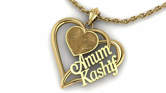stylish name necklace anum kashif style 3d printable model Jewelry 3dprinted design fashion gold golden jewel jewellery jewelry print printabl printing prototyping silver 3d print model - Mito3D