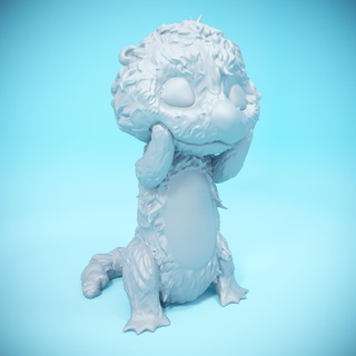 stylized animals - otter cute cartoon small funko toy display 3d print model - Mito3D