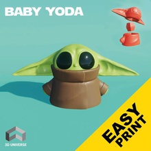 stilizzato bambino yoda art baby jedi di star wars 3d print model - Mito3D