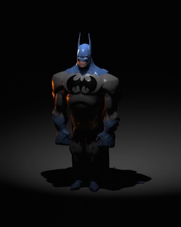 estilizado batman capa dc héroe superhéroe bruce Wayne bufón maravilla cómic murciélago Arte juguete lowpoly 3d print model - Mito3D