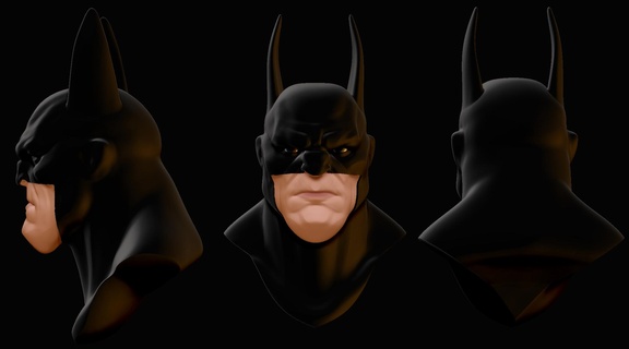 stylized batman head - dark knight Art superhero hero dc gotham bat joker comic movie 3d print model - Mito3D
