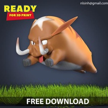 stylized boar free art pig pet animal cartoon cute 3d print model - Mito3D
