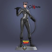 stilisierte catwoman dc comic marvel supergirl Superheld cartoon Abbildung statue 3dprint 3d print model - Mito3D
