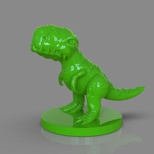 stilizzato dinosauro rex stl trex t giurassico parco mondo preistorico giocattolo d'arte figurina miniatura carina dino ragazzi prescoler Drago lucertola 3d print model - Mito3D