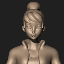 stilizzato ragazza art donna barbie l'anatomia giocattoli 3d print model - Mito3D