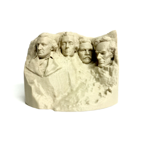 stilize rushmore Dağı sanat İbrahim lincoln george washington dağ mt Başkan teddy roosevelt thomas jefferson 3D print model - Mito3D