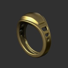 stylized ring jewelry stylish simple 3d art 3d print model - Mito3D