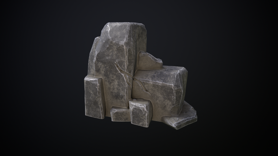 stilizzato rocce dnd roccia deserto scena scenario dungeon draghi risorsa puntello 3d print model - Mito3D
