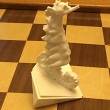 stilize deniz ATI oyun yaşamı su hayır destekler seahorse hayvan 3d print model - Mito3D