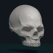 estilizado crânio a arte esqueleto ossos criatura demônio rosto cabeça 3d print model - Mito3D