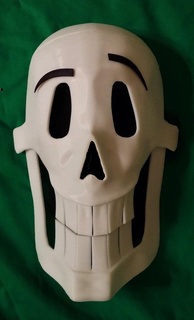 estilizado crânio mascarar cosplay traje fantasia papiro undertale 3d print model - Mito3D