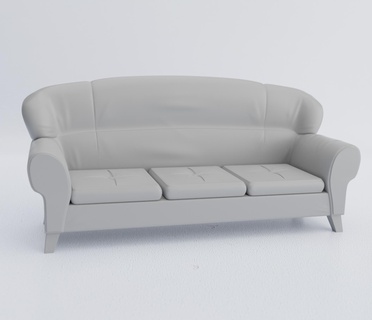 stylized sofa 3d cartoon model toon couch style printed print furniture home chair 3d print model - Mito3D