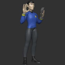 stilisierte spock - pose 2 Kunst stylozed star trek startrek Menschen Mensch 3d print model - Mito3D