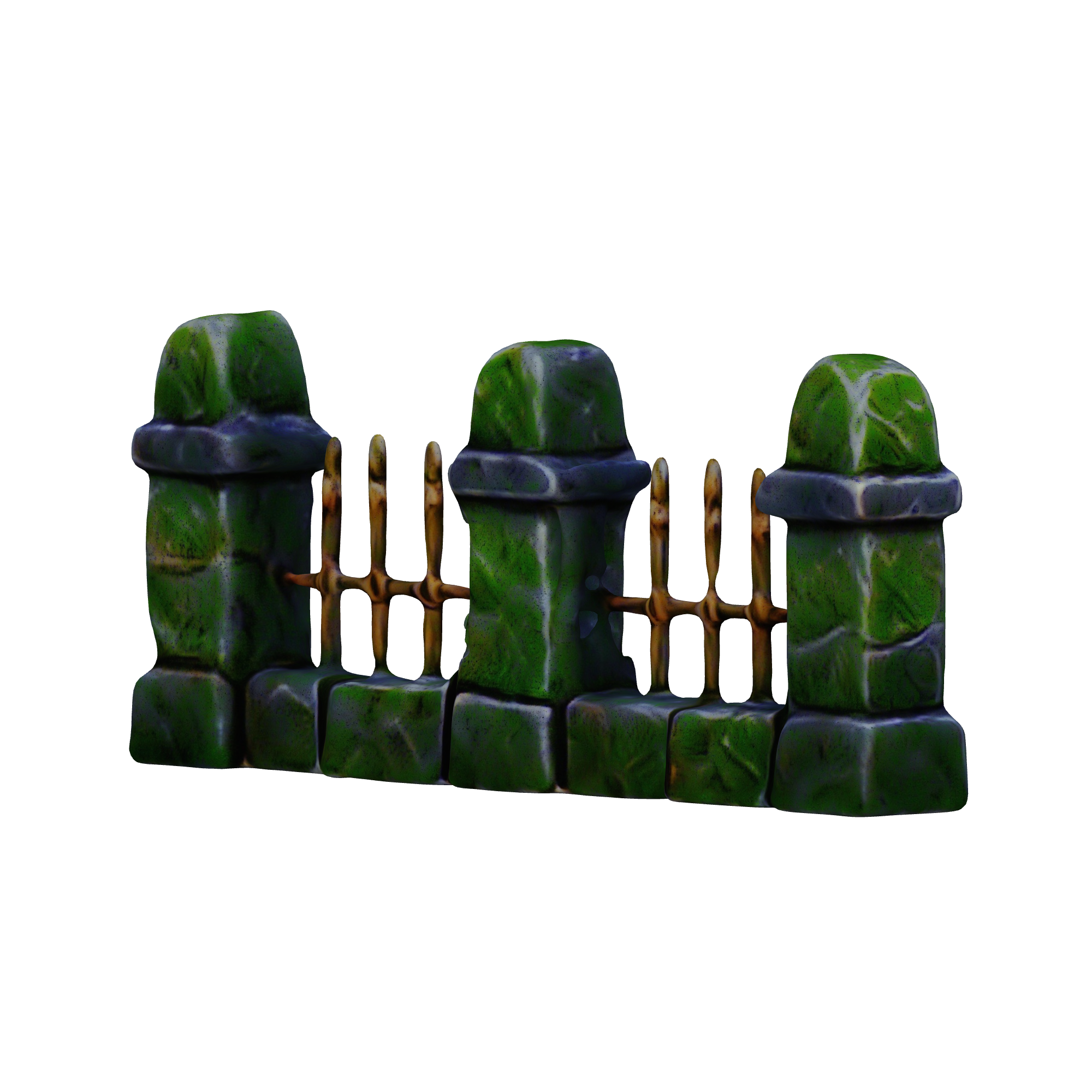 stylized stone fence no5 3D print model - Mito3D