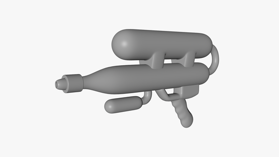 estilizado brinquedo arma fogo rifle scifi pistola militares exército 3d print model - Mito3D