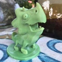 stylized triceratops baby stl creature figurine miniature monster lovecraft lovecraftian cthulhu books earphones tablet octopus tentacles 3d print printable fantasy scifi horror halloween dinosaur cute arttoy toy jurassic park movie game 3d print model - Mito3D