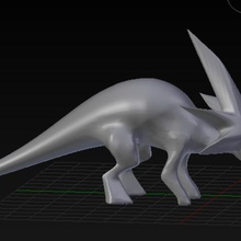styracosaurus art sculpture toy dinosaur 3d print model - Mito3D