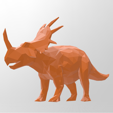 estiracosaurio lowpoly 3d print model - Mito3D