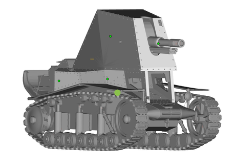 18 self propelled pistola tanque stl pesado mundo tanques modelo 3d print model - Mito3D