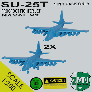 su 25t naval sapo v2 su25t 25 rã sukhoi aeronave lutador jato avião sla resina 3d print model - Mito3D