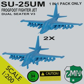 su-25um frogfoot v3 su25um su-25 frog sukhoi aircraft fighter jet airplane sla resin 3d print model - Mito3D