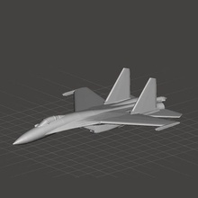 su-35 russian scale model aircraft military jet fighter plane air forces aviation airplane su35 sukhoi 3d print model - Mito3D