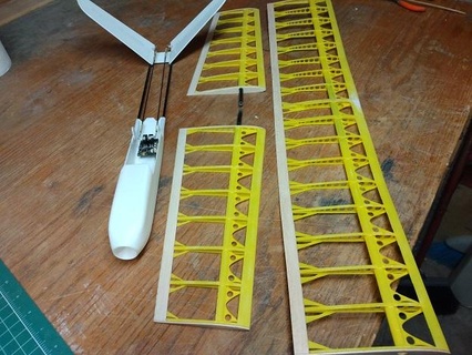 sub-250 gram 50 rc glider g250 plane radio control e-glider sailplane 3d print model - Mito3D