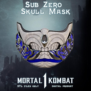 zéro crâne masque mortel kombat 1 mortelkomat cosplay Scorpion casque mode armure jouets Jeux combat mk 3d print model - Mito3D