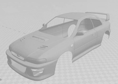 Subaru empreza 22b yazdırılabilir araba vücut gadget 1 10 32 18 24 miniz Tamiya Kyosho hpi ölçekler rc kabuk 3d Yazdır wrx sti 3d print model - Mito3D