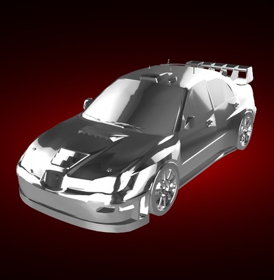 subaru empreza wrc 2006 otomobil araba araç ralli yarış spor dalları derbi süper gt 3d print model - Mito3D