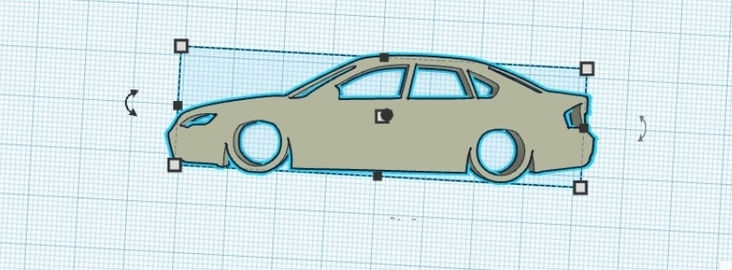 Subaru héritage sedan 4th gen bl silhouette porte clés voiture 3D print model - Mito3D