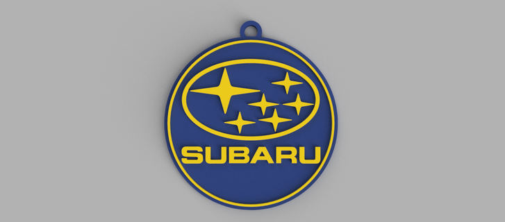 Subaru Logo Auto Schlüssel Ring Anhänger Ohrring 3d print model - Mito3D