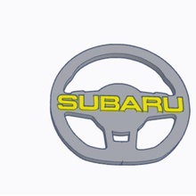 Subaru pilotage roue porte clés bijoux wrx voiture clé bague 3d print model - Mito3D