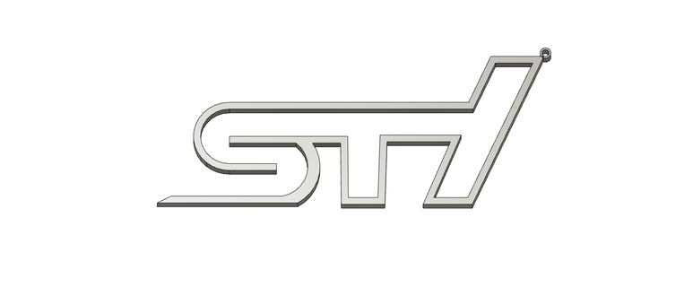 Subaru sti logo anahtar yüzük 3d print model - Mito3D